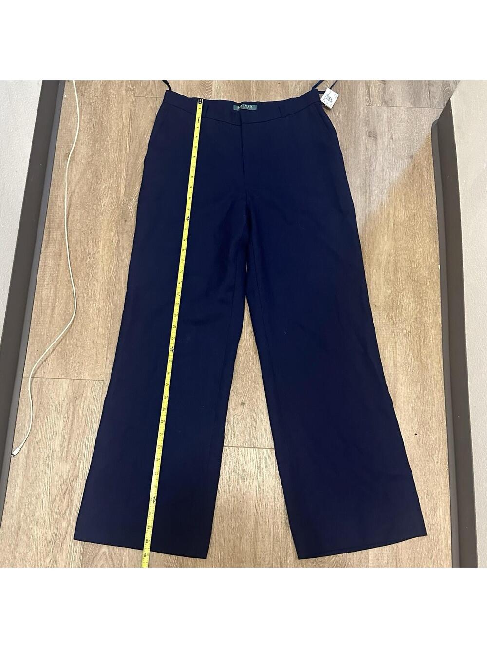 Ralph Lauren blue pants size 8 straight green tag Adelle style